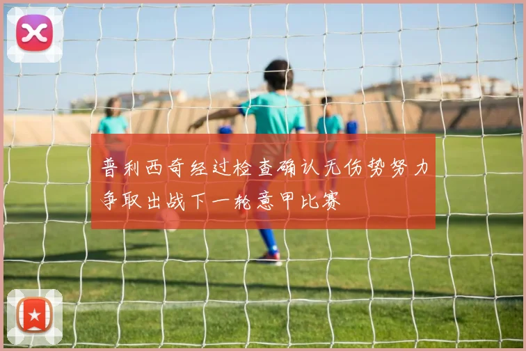 普利西奇经过检查确认无伤势努力争取出战下一轮意甲比赛
